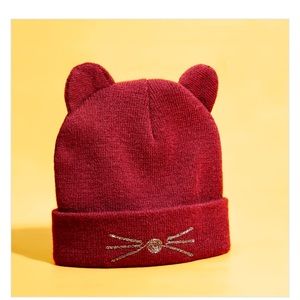 Knit Cat Beanie Hat